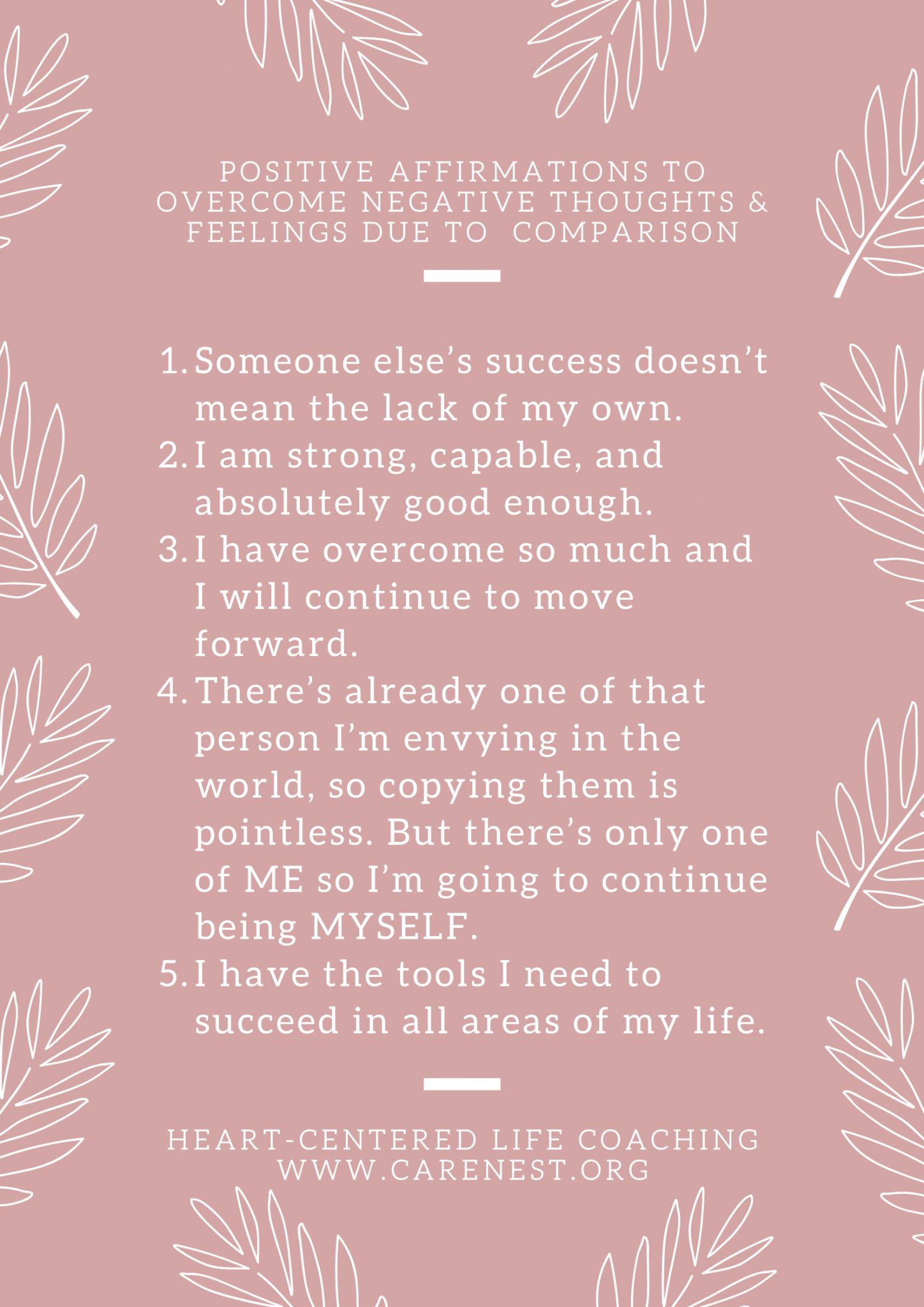 How to Prevent Comparison from Ruining Your Life (+ FREE Affirmations ...